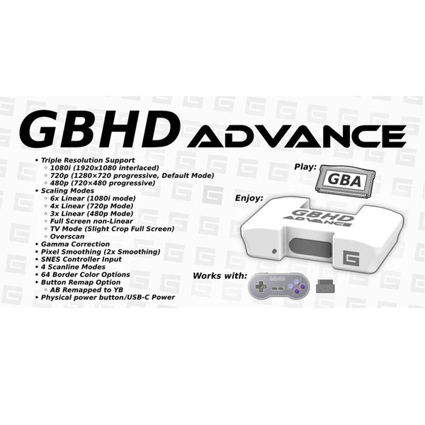 GBHD Advance consolizer consolizing mod kit for Game Boy Advance [GBA AGB]  | Gamebox Systems