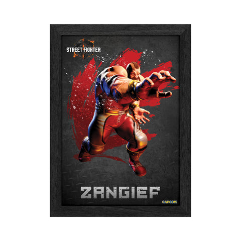 Street Fighter 6 Zangief Plax lenticular frame 3D wall art officially licensed 10"x12" inch (23x30cm) | Pixel Frames