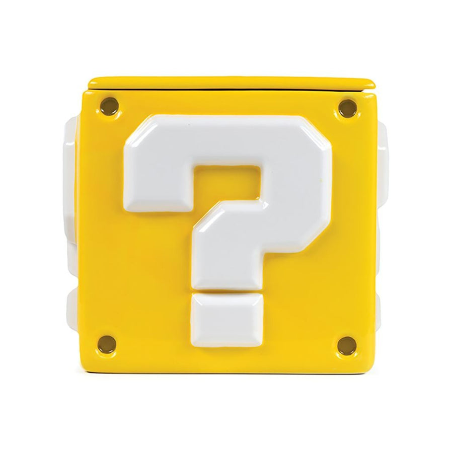 Super Mario Question Mark Block ceramic cookie / storage Jar | Pyramid