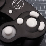 Hand cast custom resin buttons set for Nintendo GameCube - Glow in the dark blue GITD [NGC] | Lab Fifteen Co