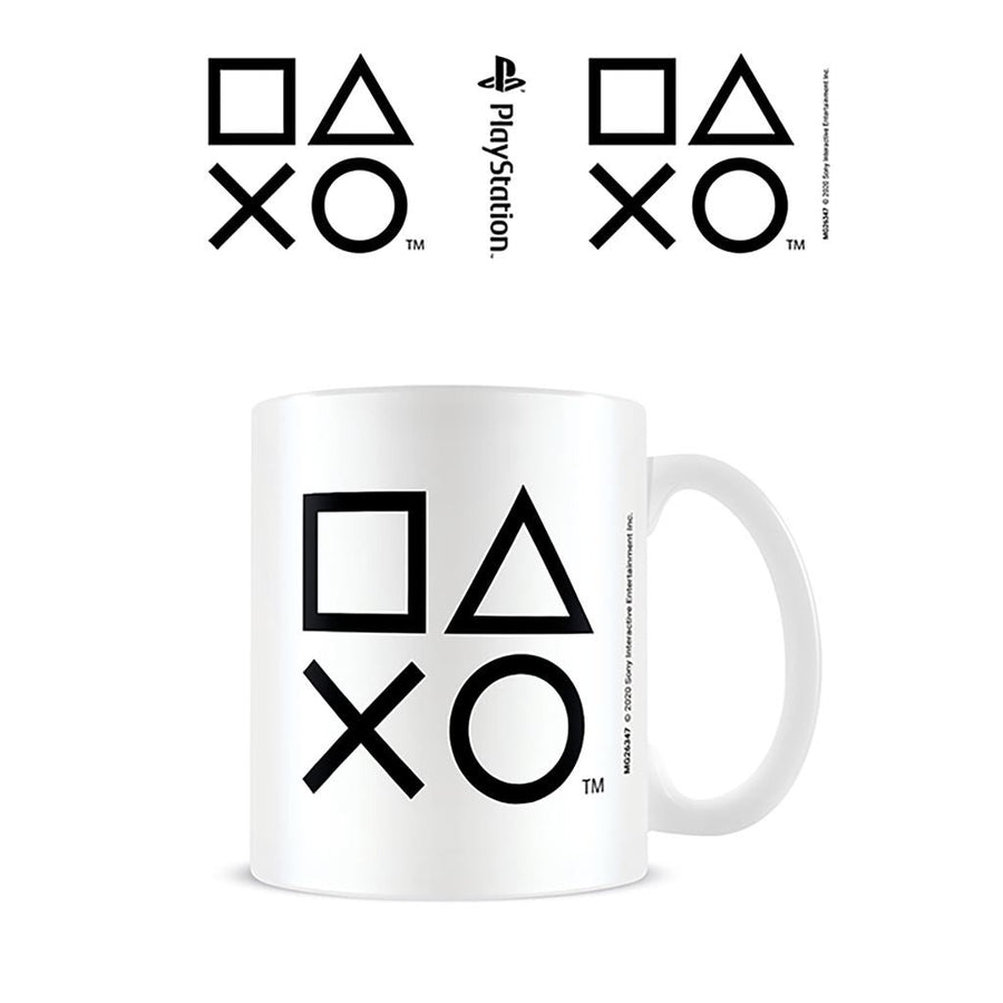 PlayStation shapes controller symbols official mug 11oz/315ml white | Pyramid