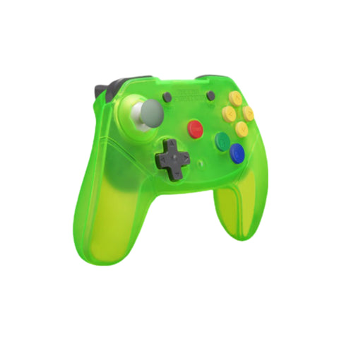 Brawler wireless 2.4G controller gamepad for Nintendo 64 [N64] - Clear Extreme Green | Retro Fighters