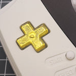 Hand cast custom resin buttons for Nintendo Game Boy Advance - Chrome Gold | Lab Fifteen Co