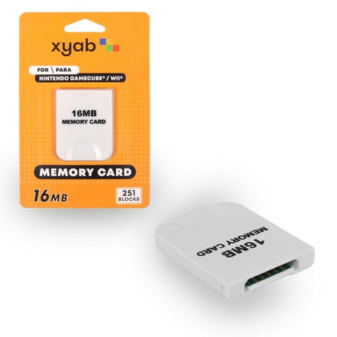 16mb memory card for Nintendo GameCube NGC & Wii - White | XYAB - 1