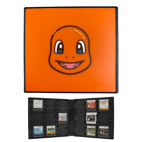 18 game cartridge storage case for Nintendo 3DS, New 3DS XL, 2DS & DS - Pokemon inspired Charmander edition - 1