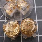 Hand cast custom resin buttons for Nintendo Game Boy Advance - Gold Flake | Lab Fifteen Co