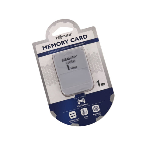 1MB memory card for Sony PS1 PSX PlayStation one 1 PSOne 15 block - grey | Tomee - 1