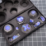 Hand cast custom resin buttons set for Nintendo GameCube - Midnight opal [NGC] | Lab Fifteen Co