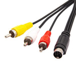 AV composite cable for Sega Saturn RCA audio video lead 1.8m (6ft) | XYAB