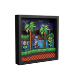 Sonic the Hedgehog Idle pose scene video game (1991) shadow box art officially licensed 9x9 inch (23x23cm) | Pixel Frames
