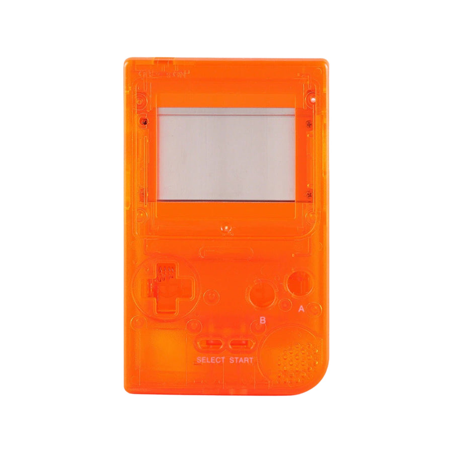 IPS screen ready replacement shell for Game Boy Pocket handheld console modified housing MGB - Clear orange | Funnyplaying