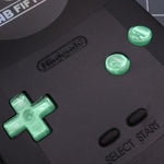 Hand cast custom resin buttons for Nintendo Game Boy Color (GBC CGB) - Chrome Green | Lab Fifteen Co