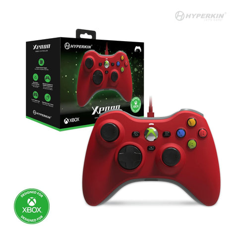 Xenon wired controller for Xbox Series X/ Xbox Series S/ Xbox One/ Windows 10|11 PC officially licensed - Red | Hyperkin