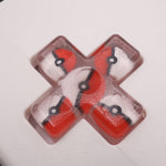 Hand cast custom resin buttons for Nintendo Game Boy Color (GBC CGB) - Pokeball | Lab Fifteen Co