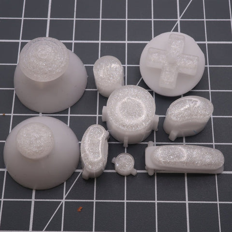 Hand cast custom resin buttons set for Nintendo GameCube - Pearl white [NGC] | Lab Fifteen Co
