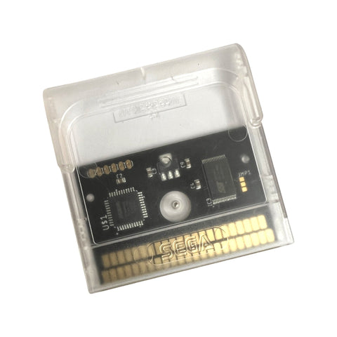 512kb flash cart for Sega Game Gear in clear plastic cartridge shell | BennVenn - 1