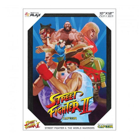 Street Fighter II The World Warriors Plax lenticular frame 3D wall art officially licensed 10"x12" inch (23x30cm) | Pixel Frames