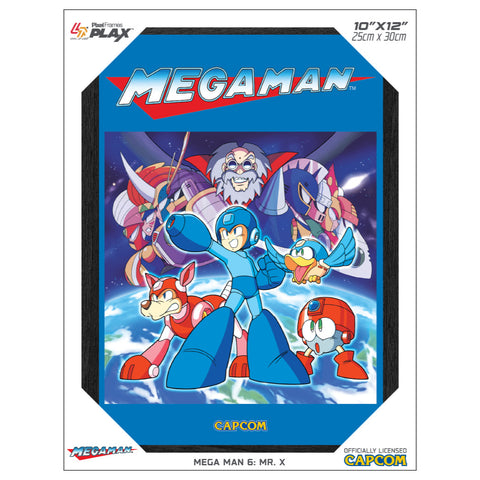 Mega Man 6 Mr. X Plax lenticular frame 3D wall art officially licensed 10"x12" inch (23x30cm) | Pixel Frames