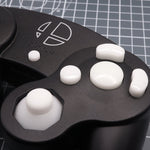 Hand cast custom resin buttons set for Nintendo GameCube - Glow in the aqua GITD [NGC] | Lab Fifteen Co