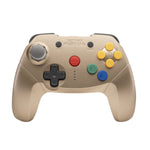 Brawler64 bluetooth wireless controller gamepad NSO edition for Nintendo Switch, Switch Online & PC - Gold | Retro Fighters