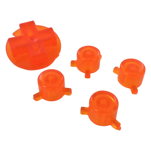 Action Buttons & D - Pad Set For Odroid - Go Advance Console - Clear Orange | ZedLabz - 1