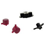 Action Buttons & D - Pad Set For Odroid - Go Advance Console - Maroon Red & Black | ZedLabz - 2