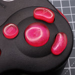 Hand cast custom resin buttons set for Nintendo GameCube - Raspberry candy [NGC] | Lab Fifteen Co