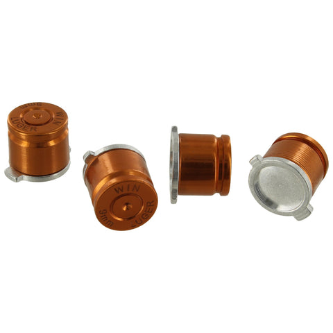 Aluminium Metal Bullet Action Button Set For Sony PS4 Controllers - Gold | ZedLabz - 2