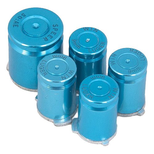 Aluminium Metal Bullet Button Set For Xbox 360 Controllers - Blue | ZedLabz - 1