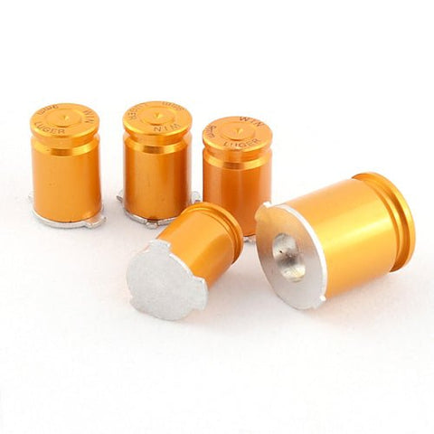 Aluminium Metal Bullet Button Set For Xbox 360 Controllers - Gold | ZedLabz - 1