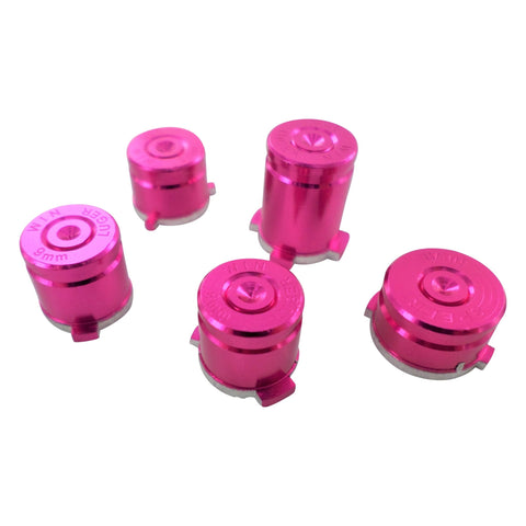 Aluminium Metal Bullet Button Set For Xbox One Controllers - Pink | ZedLabz - 1