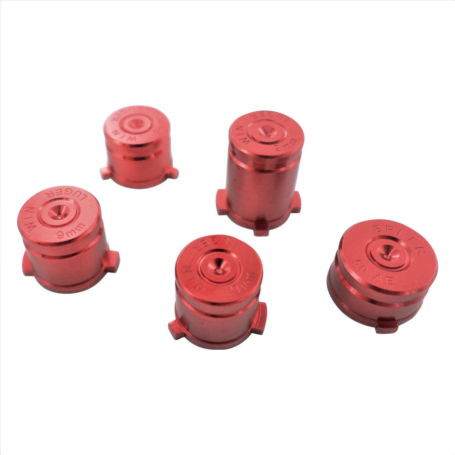 Aluminium Metal Bullet Button Set For Xbox One Controllers - Red | ZedLabz - 1