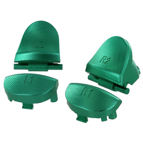 Aluminium Metal Trigger & Shoulder Buttons For 1st Gen PS4 Controllers - Green | ZedLabz - 1