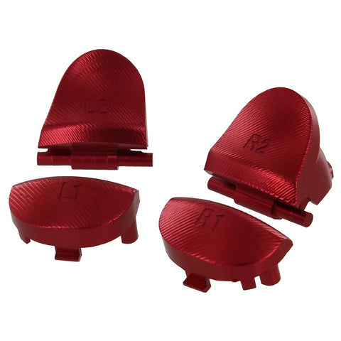 Aluminium Metal Trigger & Shoulder Buttons For 1st Gen PS4 Controllers - Red | ZedLabz - 1