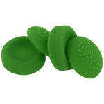 Assecure concave & convex soft silicone thumb grips for Sony PS4, analog thumb stick non slip grip caps for Playstation 4 controller - 4 pack green - 4