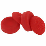 Assecure concave & convex soft silicone thumb grips for Sony PS4, analog thumb stick non slip grip caps for Playstation 4 controller - 4 pack red - 12