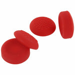 Assecure concave & convex soft silicone thumb grips for Sony PS4, analog thumb stick non slip grip caps for Playstation 4 controller - 4 pack red - 7