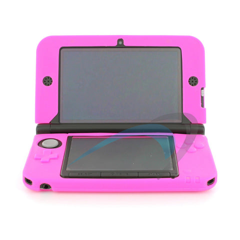 Assecure protective Soft Gel Silicone Cover Case For Nintendo 3DS XL - Pink - 1