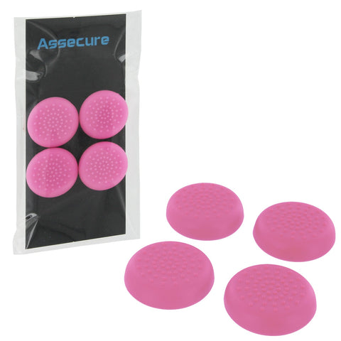 Assecure TPU protective analogue thumb grip stick caps for Sony PS4 controllers [Playstation 4] - 4 pk - pink - 1