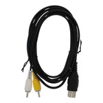 AV cable for Sega Mega Drive 1 & Genesis Master System console composite RCA audio video TV lead 1.8M (6ft) | ZedLabz - 3