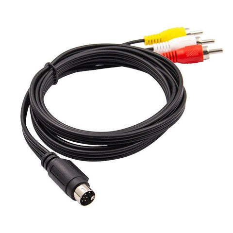 AV composite cable for Sega Saturn RCA audio video lead 1.8m (6ft) | XYAB - 2