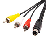 AV composite cable for Sega Saturn RCA audio video lead 1.8m (6ft) | XYAB - 3