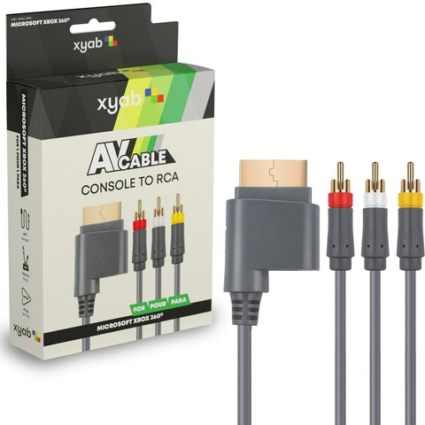 AV composite cable for Xbox 360 RCA audio video lead 1.8m (6ft) | XYAB - 1