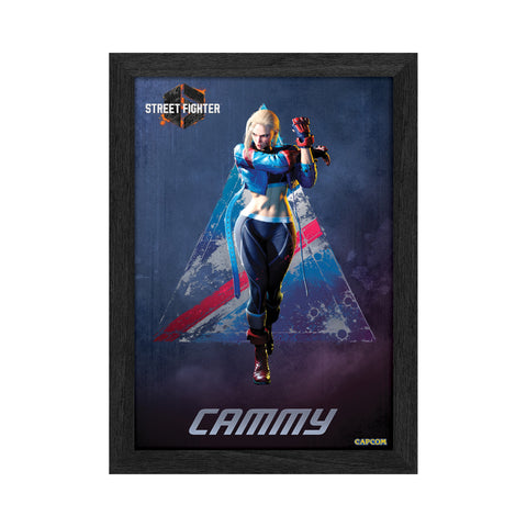 Street Fighter 6 Cammy Plax lenticular frame 3D wall art officially licensed 10"x12" inch (23x30cm) | Pixel Frames