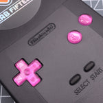 Hand cast custom resin buttons for Nintendo Game Boy Color (GBC CGB) - Chrome pink | Lab Fifteen Co