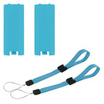 Battery Cover & Wrist Strap Kit For Nintendo Wii Remote Controller - 4 In 1 Pack Blue | ZedLabz - 4