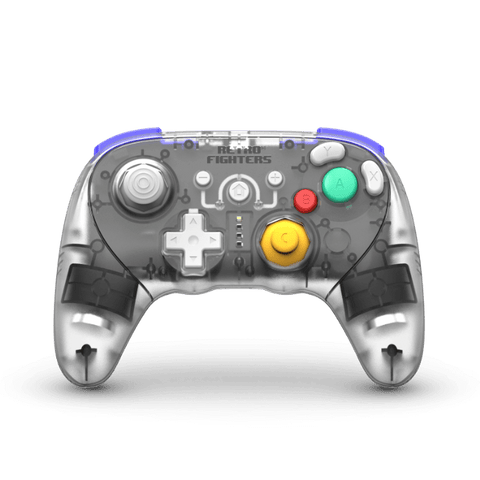 BattlerGC Pro wireless controller for Nintendo GameCube, Wii, Switch & PC, with bluetooth / 2.4G - Crystal | Retro Fighters - 1