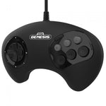 BIG6 wired controller pad for Sega Mega Drive & Genesis officially licensed - 10ft (3 meters) Black | Retro - Bit - 3