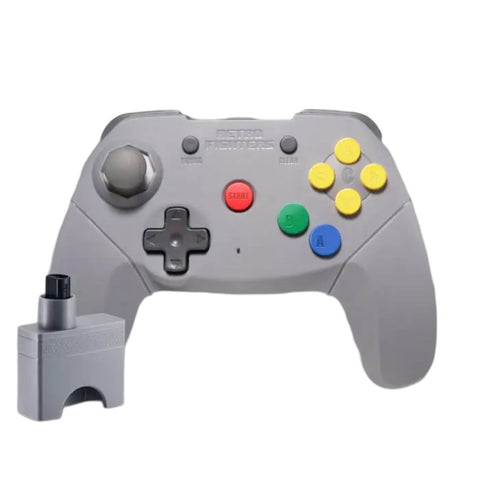 Brawler wireless 2.4G controller gamepad for Nintendo 64 [N64] - Grey | Retro Fighters - 1