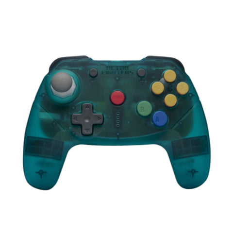 Brawler64 bluetooth wireless controller gamepad NSO edition for Nintendo Switch, Switch Online & PC - Turquoise Blue | Retro Fighters - 1